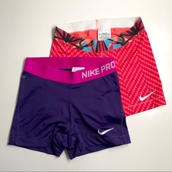 colorful nike pro shorts